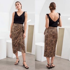 |& Other Stories| Satin Leopard Midi Skirt, 6